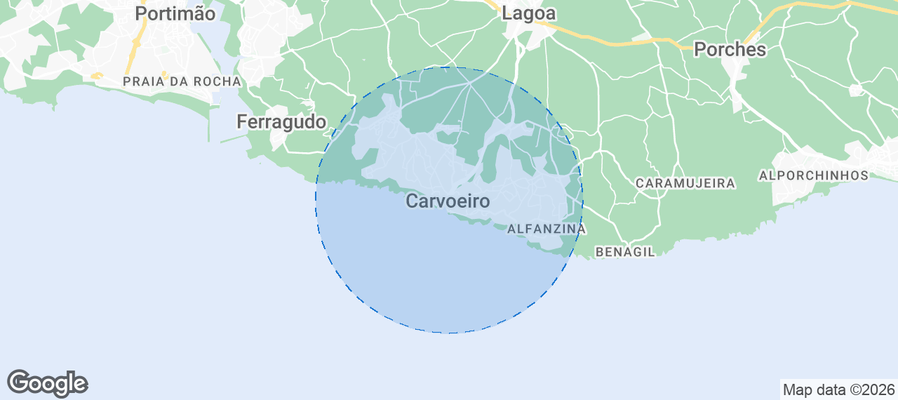 Carvoeiro Airbnb map